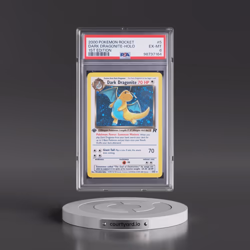 2000 Pokémon Rocket #5 Dark Dragonite - 1st Edition Holo (PSA 6 EX-MT)