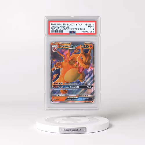 2019 Pokémon SM Black Star Promo #SM211 Charizard GX - Holo Hidden Fates Tins (PSA 9 MINT)