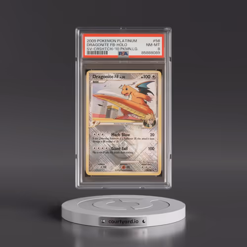 2009 Pokémon Platinum Supreme Victors #56 Dragonite FB - Holo Crosshatch-2010 Pokemon League (PSA 8
