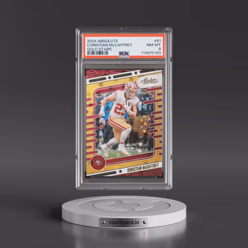 2024 Panini Absolute #91 Christian McCaffrey - Gold Stars (PSA 8 NM-MT)