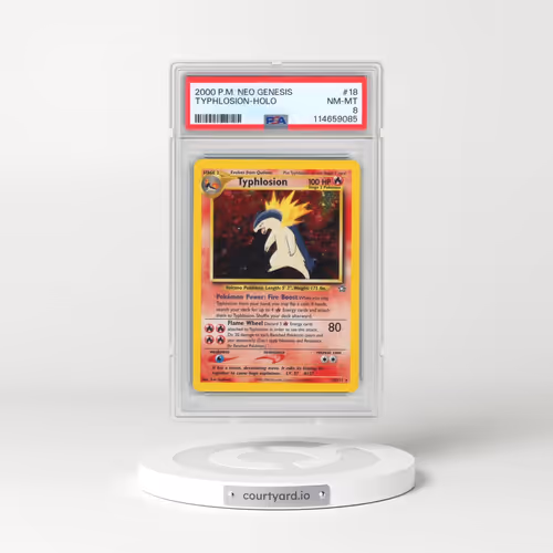 2000 Pokémon Neo Genesis #18 Typhlosion - Holo (PSA 8 NM-MT)