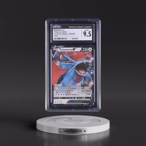 2020 Darkness Ablaze #143/189 Salamence V - Holo (CGC 9.5 MINT+)