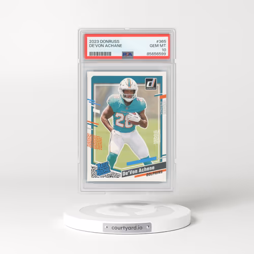 2023 Panini Donruss #365 DE'Von Achane (PSA 10 GEM MINT)