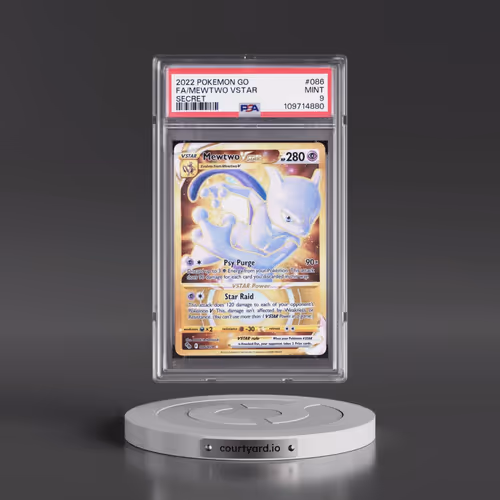 2022 Pokémon Go #086 Mewtwo Vstar - Full Art Secret (PSA 9 MINT)