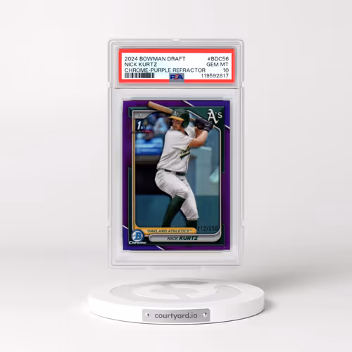 2024 Bowman Draft #BDC56 Nick Kurtz - Chrome-Purple Refractor (PSA 10 GEM MINT)