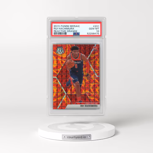 2019 Panini Mosaic #231 Rui Hachimura - Reactive Orange (PSA 10 GEM MINT)