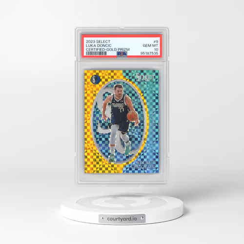 2023 Panini Select Select Certified #9 Luka Doncic - Gold Prizm (PSA 10 GEM MINT)