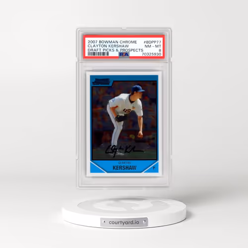 2007 Bowman Chrome Draft Picks & Prospects #BDPP77 Clayton Kershaw (PSA 8 NM-MT)