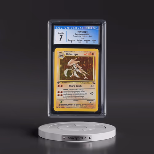 1999 Fossil #9/62 Kabutops - 1st Edition Holo (CGC 7 NM)