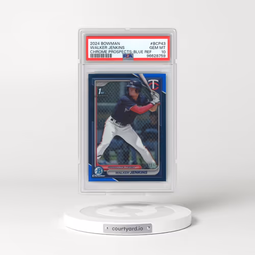 2024 Bowman Chrome Prospects #BCP43 Walker Jenkins - Blue Refractor (PSA 10 GEM MINT)