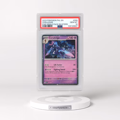 2023 Pokémon Pal EN-Paldea Evolved #098 Ceruledge - Paradox Rift Single Pack Blisters (PSA 10 GEM MI