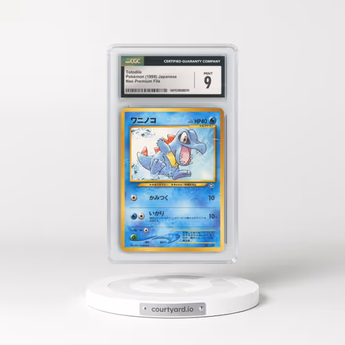 1999 Neo Premium File #158 Totodile - No Rarity (CGC 9 MINT)
