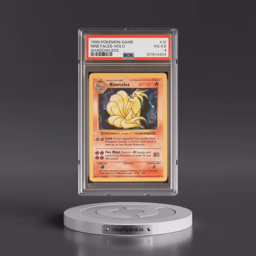 1999 Pokémon Game #12 Ninetales - Holo Shadowless (PSA 4 VG-EX)