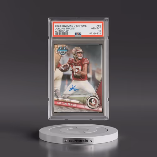 2023 Bowman University Chrome #66 Jordan Travis - Autograph (PSA 10 GEM MINT)