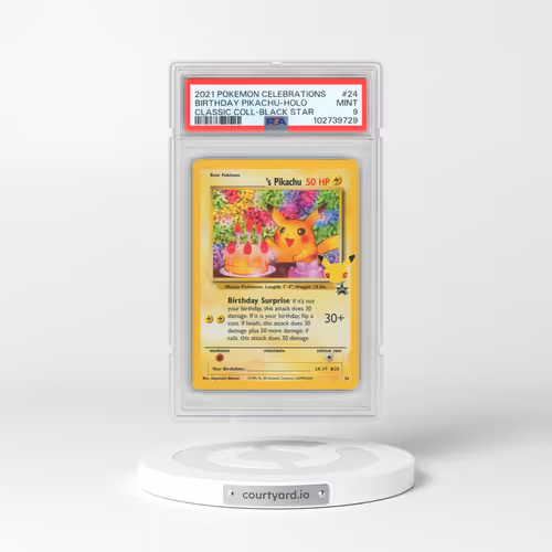 2021 Pokémon Celebrations Classic Collection #24 Birthday Pikachu - Holo (PSA 9 MINT)