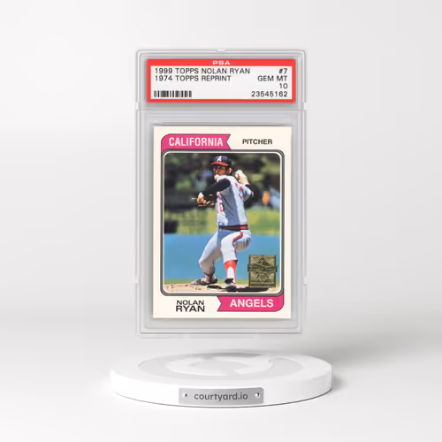 1999 Topps Nolan Ryan #7 1974 Topps Reprint (PSA 10 GEM MINT)