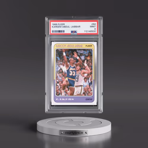 1988 Fleer #64 Kareem Abdul-Jabbar (PSA 9 MINT)