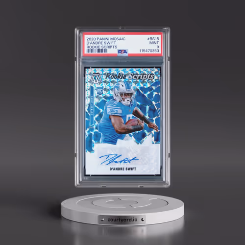 2020 Panini Mosaic Rookie Scripts #RS15 D'Andre Swift (PSA 9 MINT)