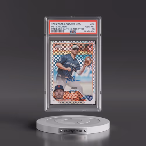 2023 Topps Chrome Update 2023 All-Star Game Autograph #PA Pete Alonso - X-Fractor (PSA 10 GEM MINT)