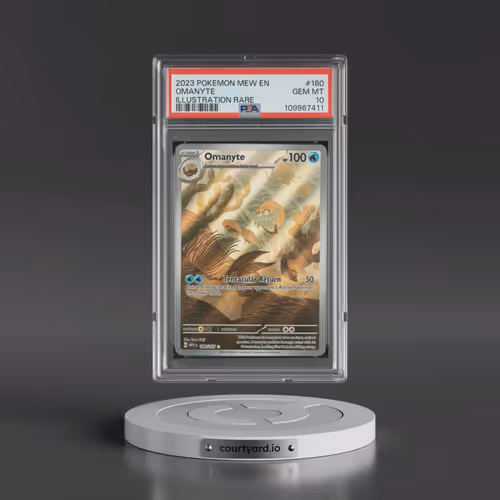 2023 Pokémon Mew EN-151 #180 Omanyte - Illustration Rare (PSA 10 GEM MINT)