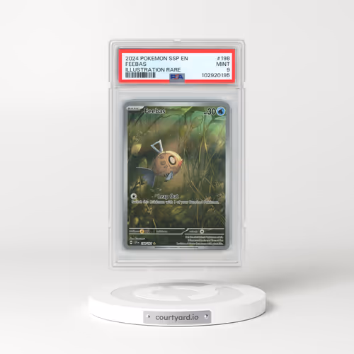 2024 Pokémon Ssp EN-Surging Sparks #198 Feebas - Illustration Rare (PSA 9 MINT)