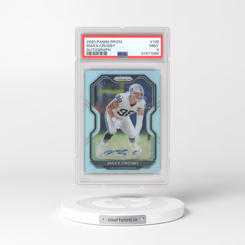 2020 Panini Prizm #136 Maxx Crosby - Autograph (PSA 9 MINT)
