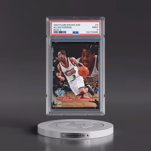1997 Flair Showcase #3 Allen Iverson - Row 2 (PSA 9 MINT)