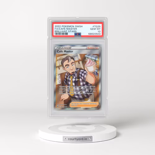 2022 Pokémon Sword & Shield Brilliant Stars #TG25 Café Master - Full Art (PSA 10 GEM MINT)