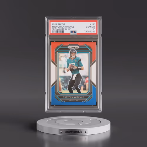 2022 Panini Prizm #131 Trevor Lawrence - Red/White/Blue (PSA 10 GEM MINT)
