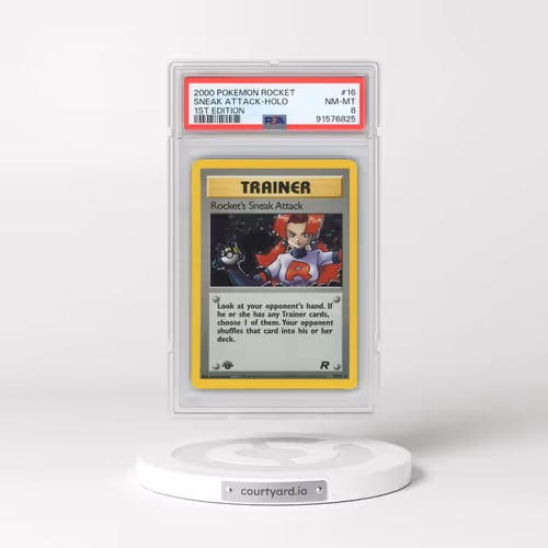 2000 Pokémon Rocket #16 Rocket's Sneak Attack - 1st Edition Holo (PSA 8 NM-MT)
