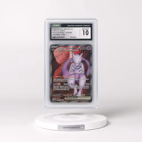 2025 Pokémon Dri EN-Destined Rivals #213 Team Rocket's Mewtwo EX - Holo Ultra Rare (CGC 10 GEM MINT)