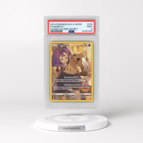 2019 Pokémon Sun & Moon Cosmic Eclipse #245 Mimikyu - Full Art Secret (PSA 9 MINT)
