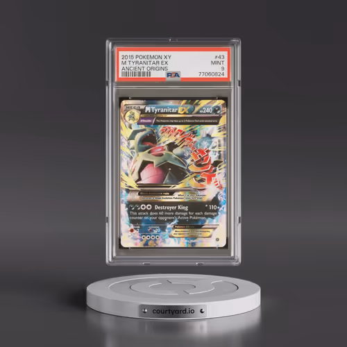 2015 Pokémon XY Ancient Origins #43 M Tyranitar EX - Holo (PSA 9 MINT)