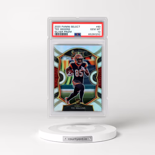 2020 Panini Select #60 Tee Higgins - Silver Prizm (PSA 10 GEM MINT)