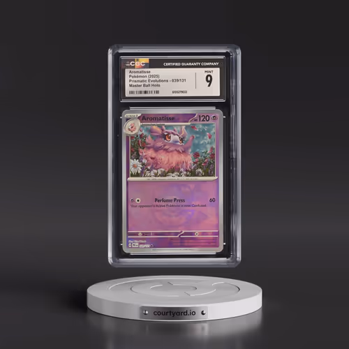 2025 Pokémon Pre EN-Prismatic Evolutions #039 Aromatisse - Reverse Holo Master Ball (CGC 9 MINT)