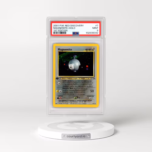 2001 Pokémon Neo Discovery #7 Magnemite - 1st Edition Holo (PSA 9 MINT)