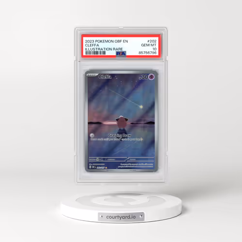 2023 Pokémon Obf EN-Obsidian Flames #202 Cleffa - Illustration Rare (PSA 10 GEM MINT)