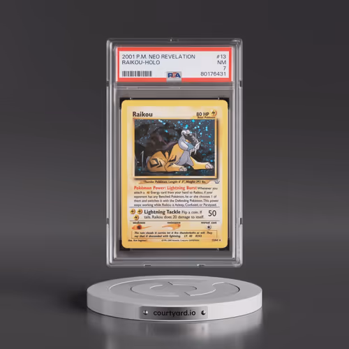 2001 Pokémon Neo Revelation #13 Raikou - Holo (PSA 7 NM)