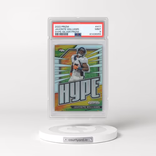 2022 Panini Prizm Hype #H11 Javonte Williams - Silver Prizm (PSA 9 MINT)