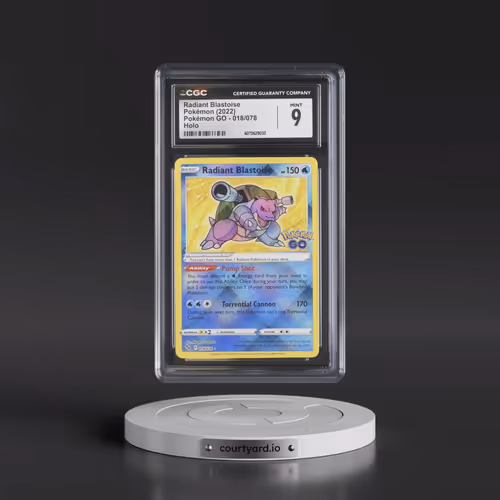 2022 Pokémon GO #018/078 Radiant Blastoise - Holo (CGC 9 MINT)