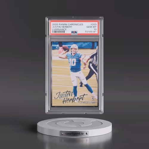 2020 Panini Chronicles Luminance #203 Justin Herbert (PSA 10 GEM MINT)