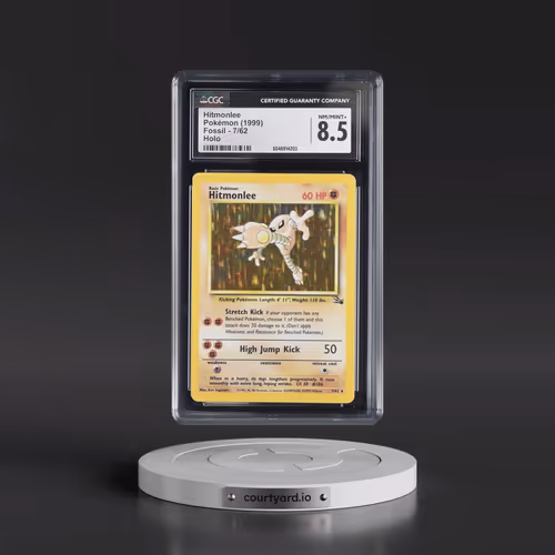 1999 Fossil #7/62 Hitmonlee - Galaxy Star Holo (CGC 8.5 NM-MT+)