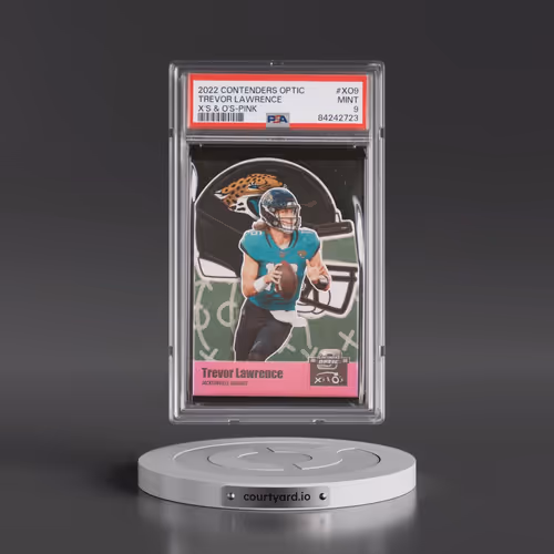 2022 Panini Contenders Optic X's & O's #XO9 Trevor Lawrence - Pink (PSA 9 MINT)