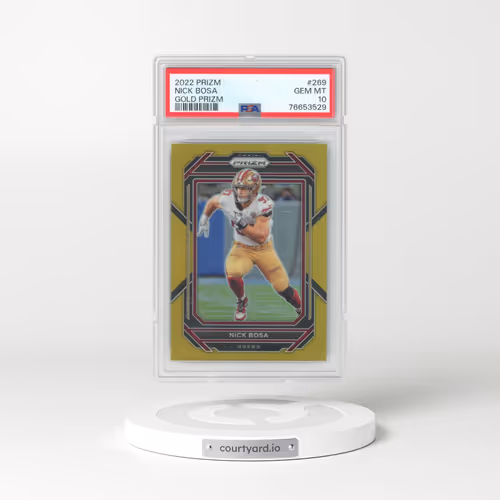 2022 Panini Prizm #269 Nick Bosa - Gold Prizm (PSA 10 GEM MINT)