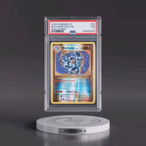2016 Pokémon XY Evolutions #59 Machamp - Reverse Foil (PSA 7 NM)