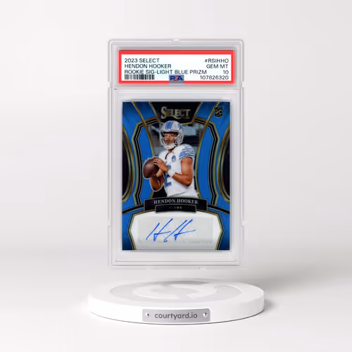2023 Panini Select Rookie Signatures #RSIHHO Hendon Hooker - Light Blue Prizm (PSA 10 GEM MINT)