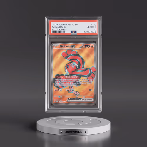 2025 Pokémon Pfl EN-Phantasmal Flames #110 Oricorio EX - Holo Ultra Rare (PSA 10 GEM MINT)