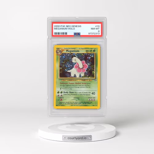 2000 Pokémon Neo Genesis #10 Meganium - Holo (PSA 8 NM-MT)