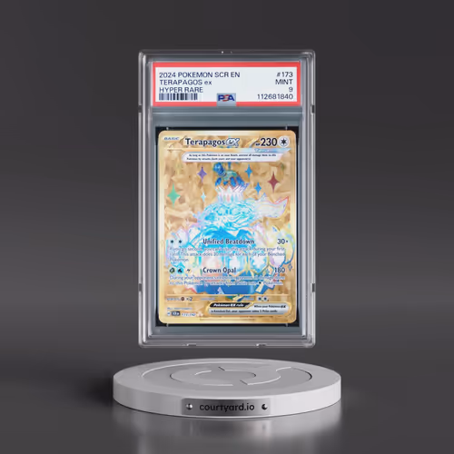 2024 Pokémon Scr EN-Stellar Crown #173 Terapagos EX - Holo Hyper Rare (PSA 9 MINT)