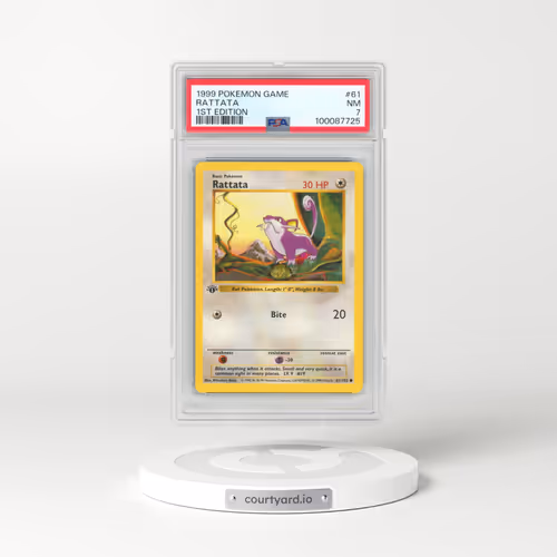 1999 Pokémon Game #61 Rattata - 1st Edition (PSA 7 NM)